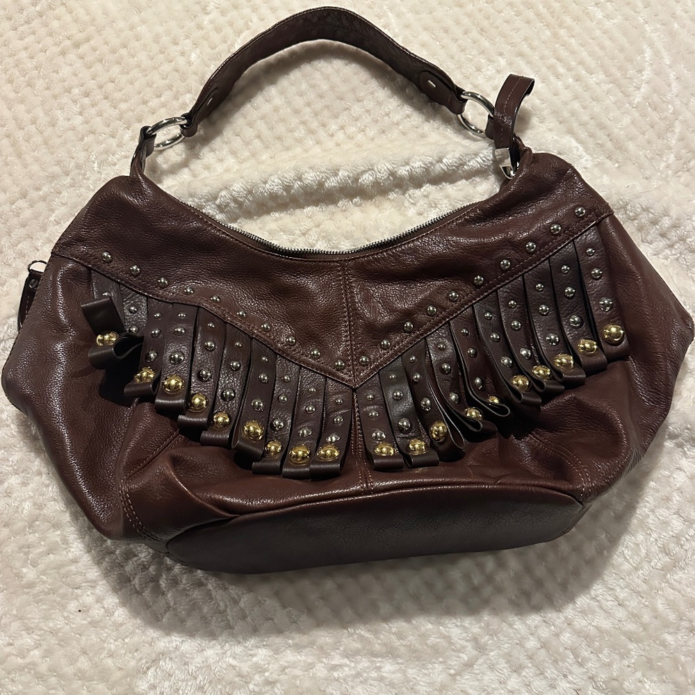 B. Makowsky Fringe Studded Purse